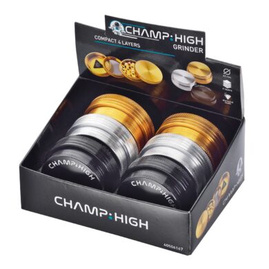 Drtič tabáku kovový Champ High ALU Compact 63mm, 3mix  (506167)