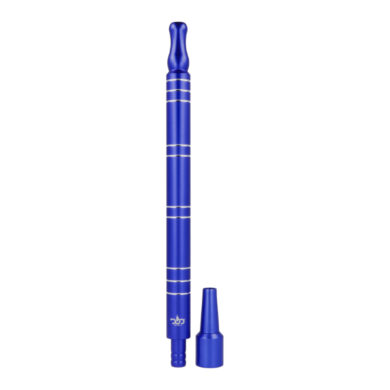 Kovový náústek pro vodní dýmky DUD modrý, 30cm  (12546BL)