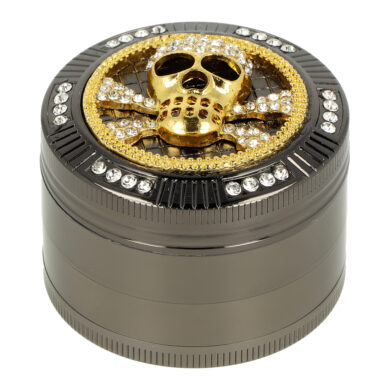 Drtič tabáku kovový Super Heroes Skull, 4.dílný, 50mm  (340355)