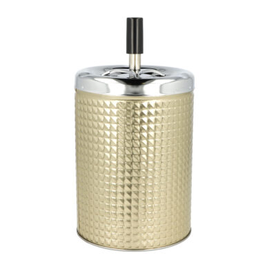 Cigaretový popelník kovový otočný Biggy zlatý, 11cm  (224284)