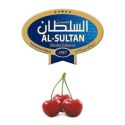 Tabák do vodní dýmky Al-Sultan Cherry (14), 50g/F - Tabák do vodní dýmky Al-Sultan Cherry s příchutí třešní. Tabáky Al-Sultan vyráběné v Jordánsku jsou známé svojí šťavnatostí, skvělou vůní, chutí a bohatým dýmem. Tabák do vodní dýmky je dodávaný v papírové krabičce po 50g.