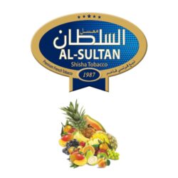 Tabák do vodní dýmky Al-Sultan Coctail (64), 50g/F - Tabák do vodní dýmky Al-Sultan Coctail s příchutí ovocného koktejlu. Tabáky Al-Sultan vyráběné v Jordánsku jsou známé svojí šťavnatostí, skvělou vůní, chutí a bohatým dýmem. Tabák do vodní dýmky je dodávaný v papírové krabičce po 50g.