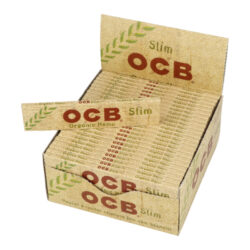 Cigaretové papírky OCB Slim Organic - Cigaretov paprky OCB Slim Organic. Kneka obsahuje 32 paprk. Paprky jsou vyroben z ultratenkho konopnho papru. Rozmry paprku: 44x109mm. Prodej pouze po celm balen (displej) 50ks. Cena je uveden za 1ks.

Dovozce: Fortis-DB, spol. s r.o.